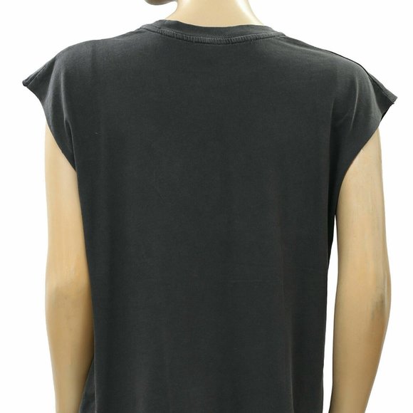 Zadig & Voltaire Weny Compo Skull Strass Tank Top Beaded Carbon S New - Picture 9 of 10